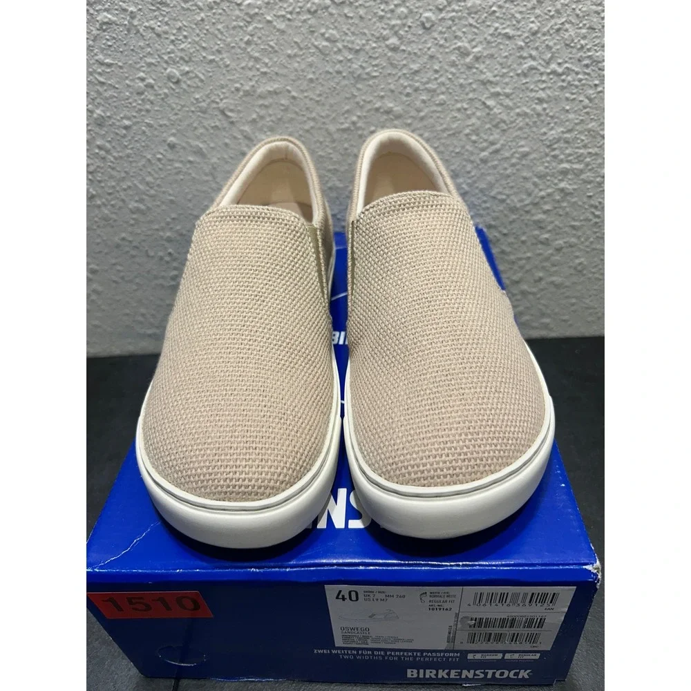 Birkenstock Oswego Textile Suede Sandcastle Beige 40 EU L9 M7 Womens Mens